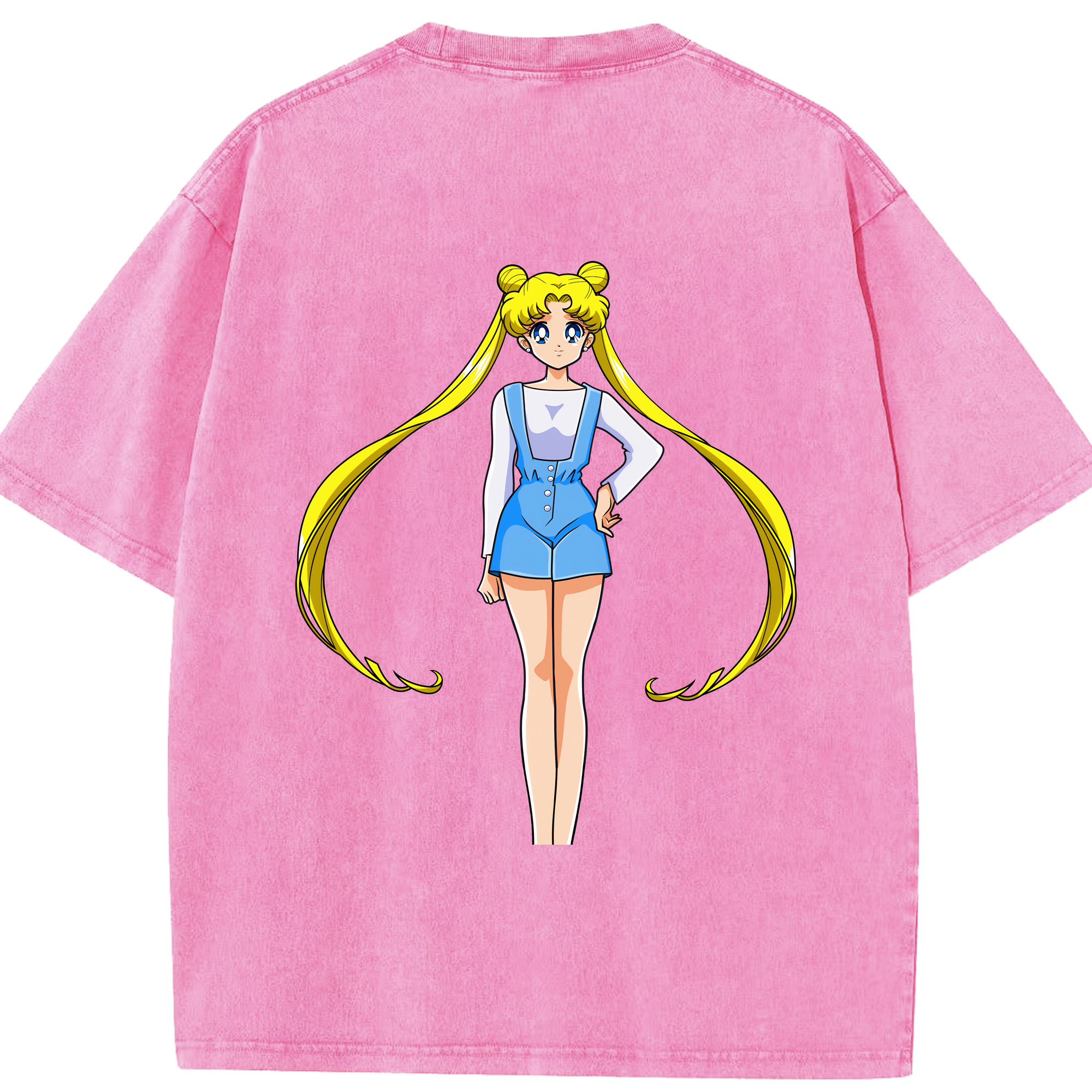 （画像用） 美少女戦士セーラームーン 愛野 美奈子 あいの みなこ Sailor Moon Aino Minako 綿100% ヴィンテージ風 半袖Tシャツ（背面プリント）
